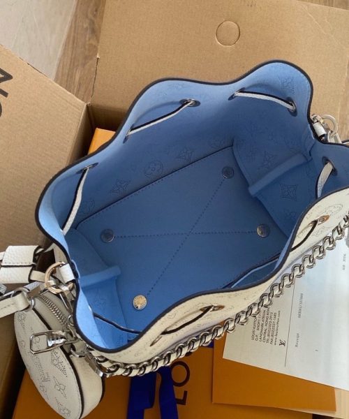 1:1 Replica Louis Vuitton LV Bella Bucket Bag Light Blue Luxury Bag For Women M57856 - 7.5in/19cm