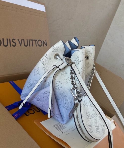 1:1 Replica Louis Vuitton LV Bella Bucket Bag Light Blue Luxury Bag For Women M57856 - 7.5in/19cm