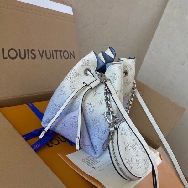 1:1 Replica Louis Vuitton LV Bella Bucket Bag Light Blue Luxury Bag For Women M57856 - 7.5in/19cm