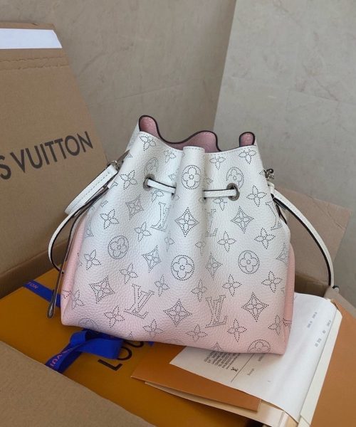 1:1 Replica Louis Vuitton LV Bella Mahina Bucket Bag Pink Luxury Bag For Women M57855 - 7.5in/19cm