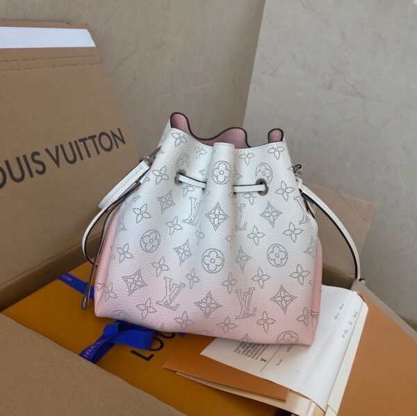 1:1 Replica Louis Vuitton LV Bella Mahina Bucket Bag Pink Luxury Bag For Women M57855 - 7.5in/19cm