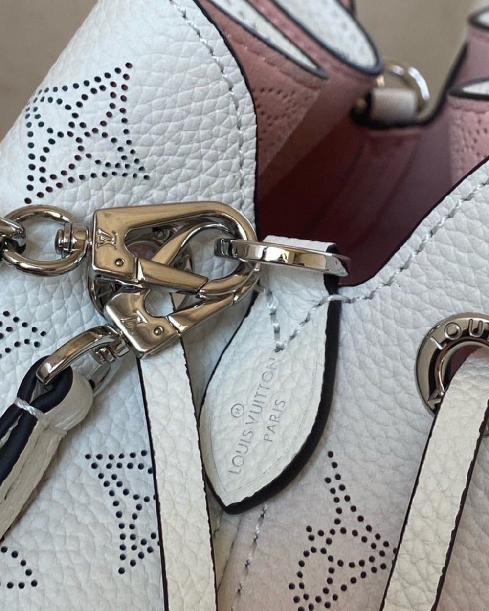 1:1 Replica Louis Vuitton LV Bella Mahina Bucket Bag Pink Luxury Bag For Women M57855 - 7.5in/19cm