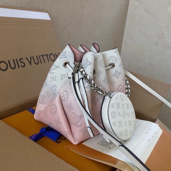 1:1 Replica Louis Vuitton LV Bella Mahina Bucket Bag Pink Luxury Bag For Women M57855 - 7.5in/19cm