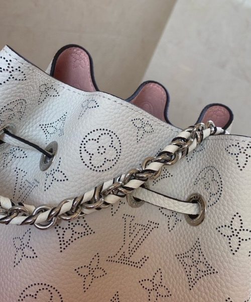 1:1 Replica Louis Vuitton LV Bella Mahina Bucket Bag Pink Luxury Bag For Women M57855 - 7.5in/19cm