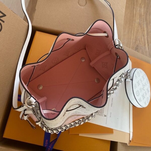 1:1 Replica Louis Vuitton LV Bella Mahina Bucket Bag Pink Luxury Bag For Women M57855 - 7.5in/19cm