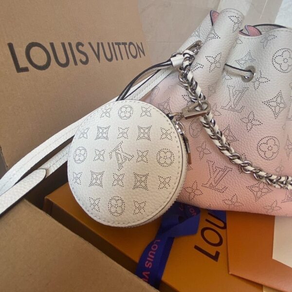 1:1 Replica Louis Vuitton LV Bella Mahina Bucket Bag Pink Luxury Bag For Women M57855 - 7.5in/19cm