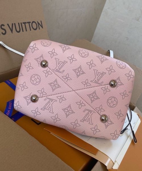 1:1 Replica Louis Vuitton LV Bella Mahina Bucket Bag Pink Luxury Bag For Women M57855 - 7.5in/19cm