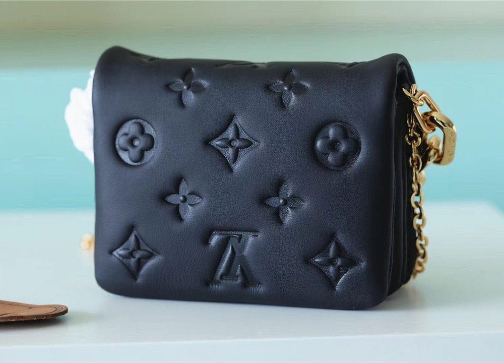 1:1 Replica Louis Vuitton LV Coussin Monogram Black Luxury Bag For Women M81127 -  5.1in/13cm
