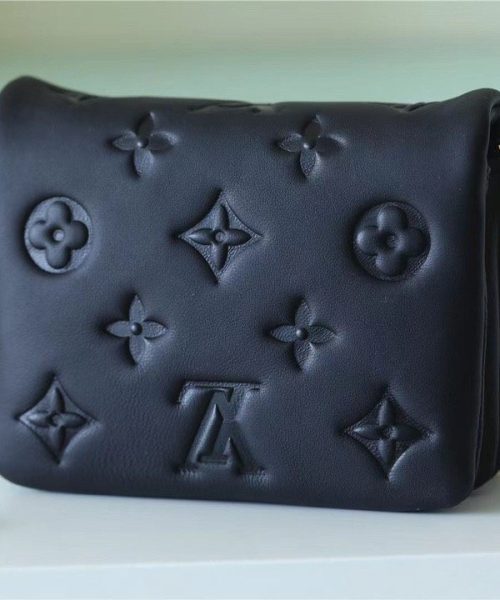 1:1 Replica Louis Vuitton LV Coussin Monogram Black Luxury Bag For Women M81127 -  5.1in/13cm