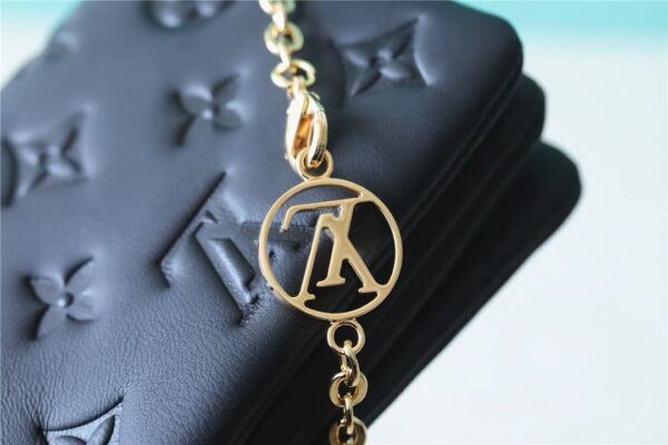 1:1 Replica Louis Vuitton LV Coussin Monogram Black Luxury Bag For Women M81127 -  5.1in/13cm