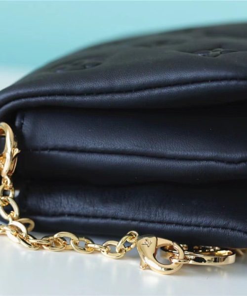 1:1 Replica Louis Vuitton LV Coussin Monogram Black Luxury Bag For Women M81127 -  5.1in/13cm