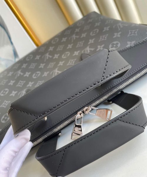 1:1 Replica Louis Vuitton LV Briefcase Explorer Monogram Eclipse Canvas Unique Bag For Men M40566 - 15.4in/39cm