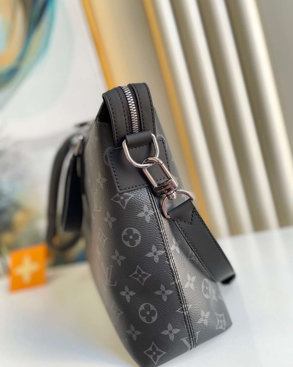 1:1 Replica Louis Vuitton LV Briefcase Explorer Monogram Eclipse Canvas Unique Bag For Men M40566 - 15.4in/39cm