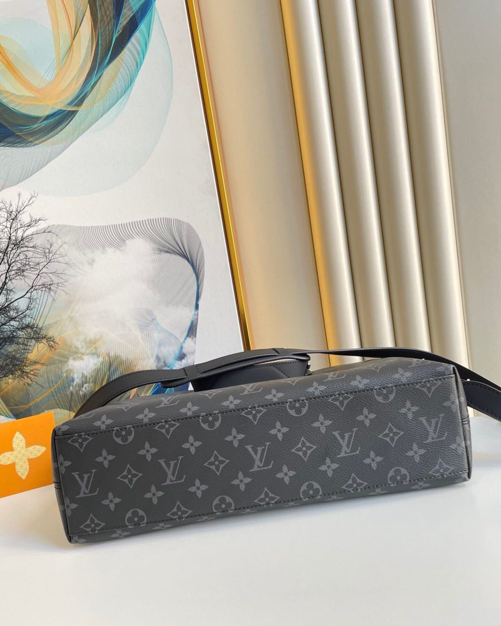 1:1 Replica Louis Vuitton LV Briefcase Explorer Monogram Eclipse Canvas Unique Bag For Men M40566 - 15.4in/39cm