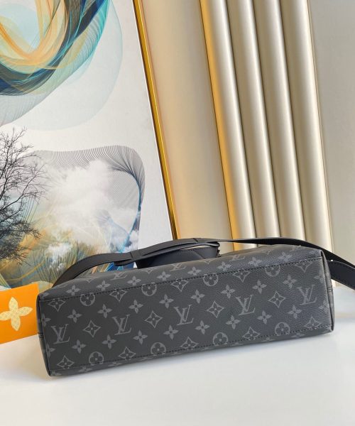 1:1 Replica Louis Vuitton LV Briefcase Explorer Monogram Eclipse Canvas Unique Bag For Men M40566 - 15.4in/39cm