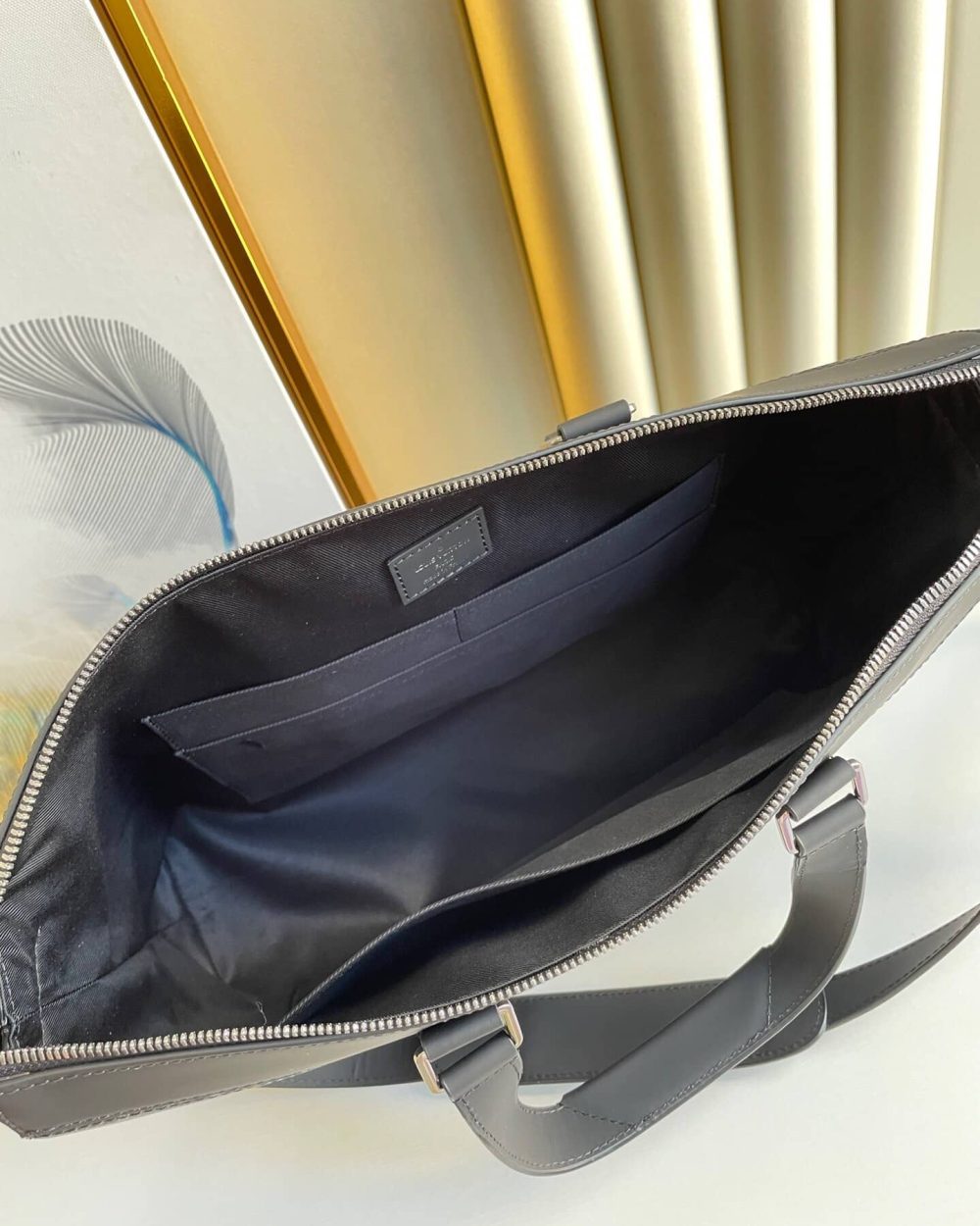 1:1 Replica Louis Vuitton LV Briefcase Explorer Monogram Eclipse Canvas Unique Bag For Men M40566 - 15.4in/39cm