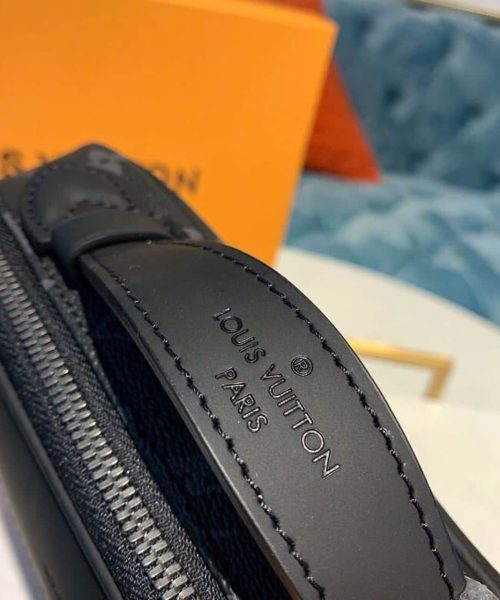 1:1 Replica Louis Vuitton LV Bumbag Monogram Eclipse Canvas Unique For Men M42906 - 11in/28cm