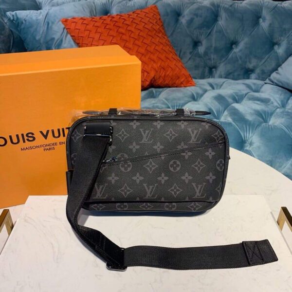 1:1 Replica Louis Vuitton LV Bumbag Monogram Eclipse Canvas Unique For Men M42906 - 11in/28cm