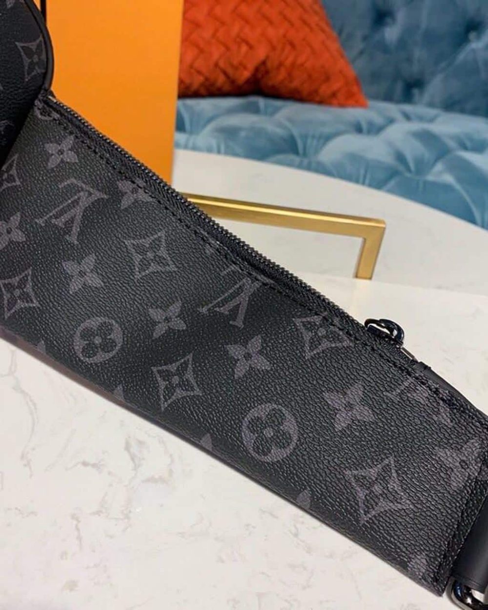 1:1 Replica Louis Vuitton LV Bumbag Monogram Eclipse Canvas Unique For Men M42906 - 11in/28cm