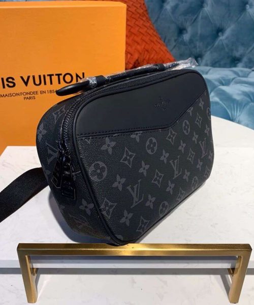 1:1 Replica Louis Vuitton LV Bumbag Monogram Eclipse Canvas Unique For Men M42906 - 11in/28cm