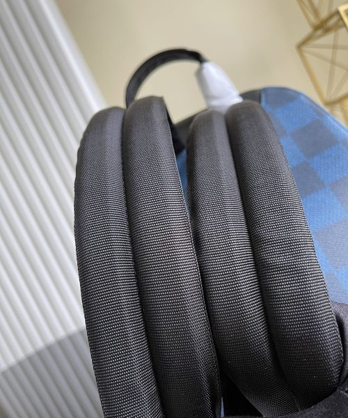 1:1 Replica Louis Vuitton LV Campus Backpack Damier Graphite 3D Canvas Blue Unique Bag For Men N50008 - 39cm