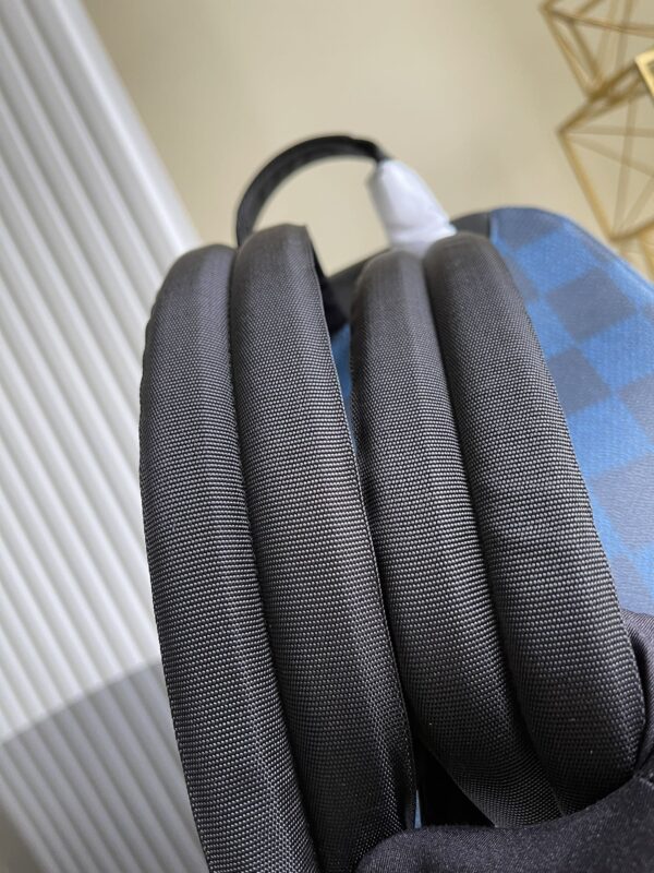 1:1 Replica Louis Vuitton LV Campus Backpack Damier Graphite 3D Canvas Blue Unique Bag For Men N50008 - 39cm