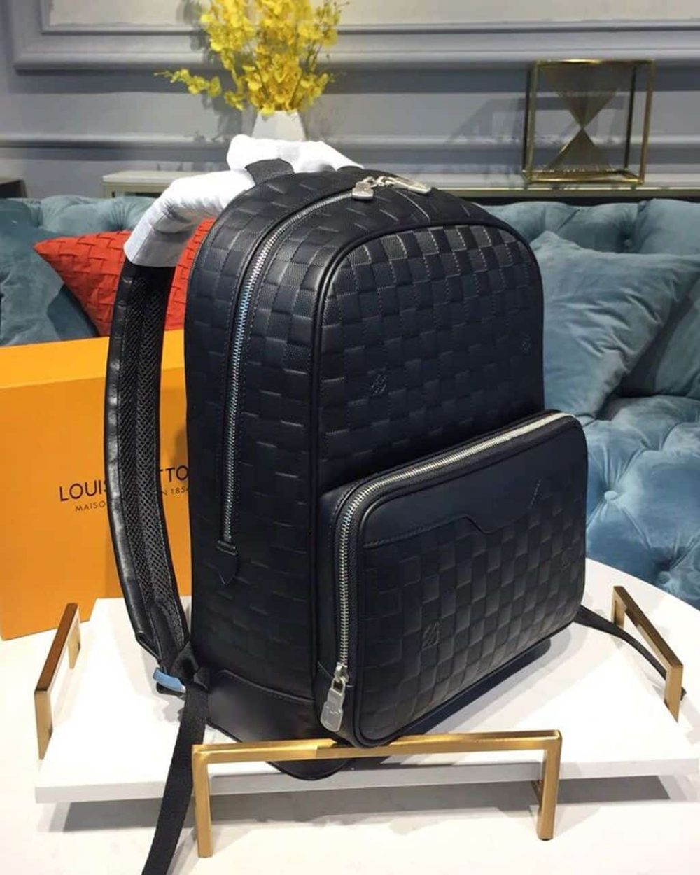 1:1 Replica Louis Vuitton LV Campus Backpack Damier InfiniUnique Bag For Men N40306 - 39cm
