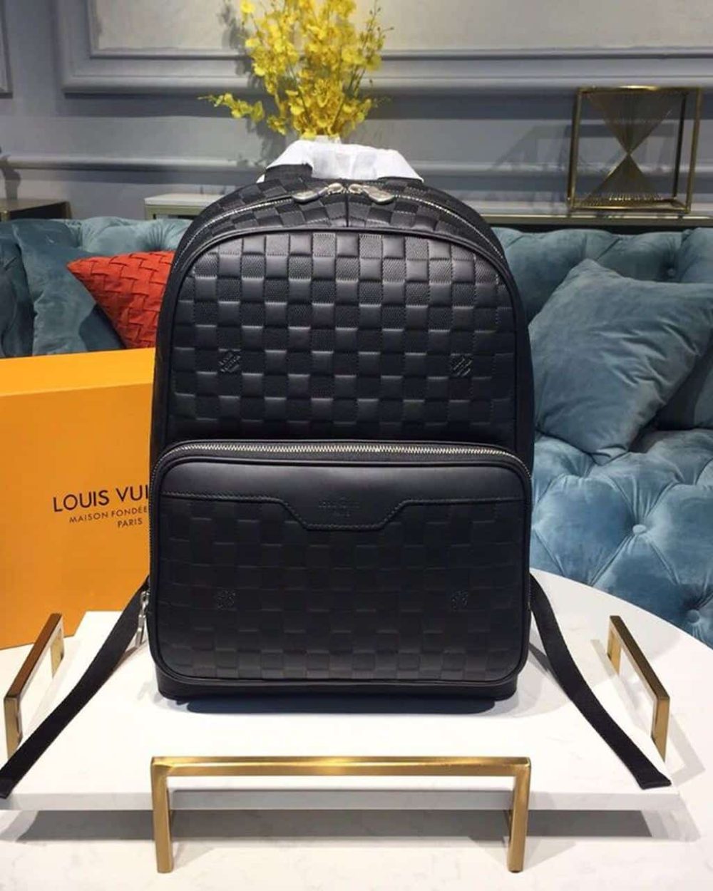 1:1 Replica Louis Vuitton LV Campus Backpack Damier InfiniUnique Bag For Men N40306 - 39cm