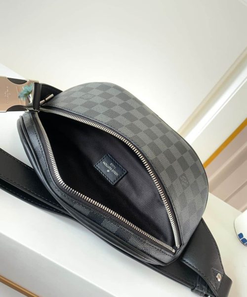 1:1 Replica Louis Vuitton LV Campus Bumbag Damier Graphite Canvas Unique Bag For Men N40362 - 10.2in
