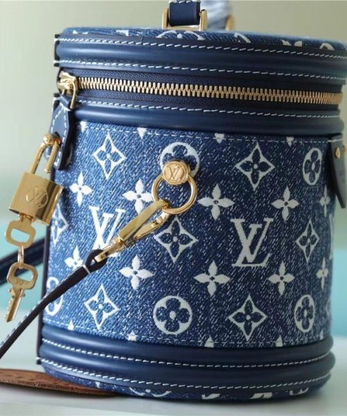 1:1 Replica Louis Vuitton LV Cannes Monogram Denim Luxury Bag For Women - 6.7in