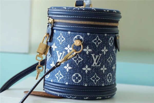 1:1 Replica Louis Vuitton LV Cannes Monogram Denim Luxury Bag For Women - 6.7in
