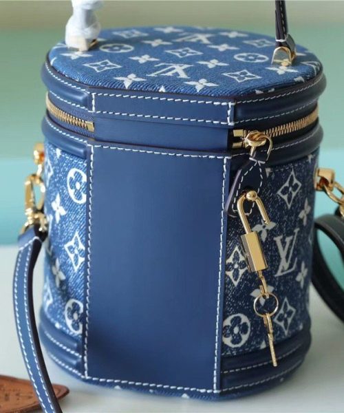 1:1 Replica Louis Vuitton LV Cannes Monogram Denim Luxury Bag For Women - 6.7in
