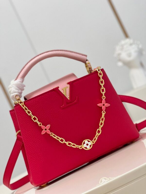 1:1 Replica Louis Vuitton LV Capucines BB Hot Pink Luxury Bag For Women - 10.6in