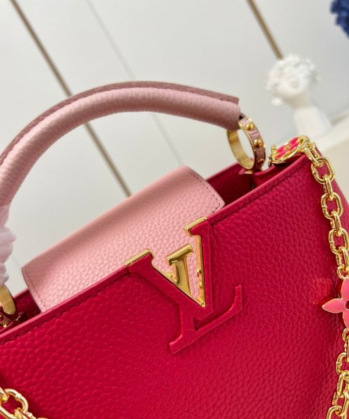 1:1 Replica Louis Vuitton LV Capucines BB Hot Pink Luxury Bag For Women - 10.6in