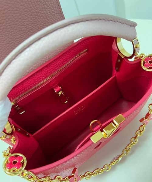 1:1 Replica Louis Vuitton LV Capucines BB Hot Pink Luxury Bag For Women - 10.6in