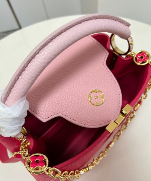 1:1 Replica Louis Vuitton LV Capucines BB Hot Pink Luxury Bag For Women - 10.6in