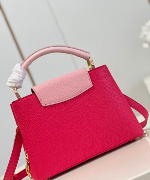 1:1 Replica Louis Vuitton LV Capucines BB Hot Pink Luxury Bag For Women - 10.6in