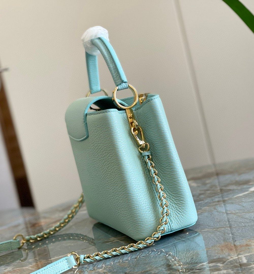 1:1 Replica Louis Vuitton LV Capucines BB Jade Green Luxury Bag For Women - 10.6in