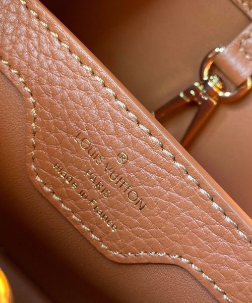 1:1 Replica Louis Vuitton LV Capucines BB Taurillon And Python Brown Luxury Bag For Women N97980 - 10.4in/27cm