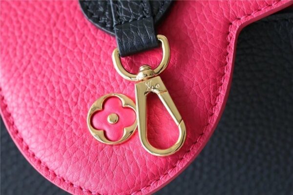 1:1 Replica Louis Vuitton LV Capucines BB Taurillon Black/ Rose Berlingot Luxury Bag For Women - 10.6in