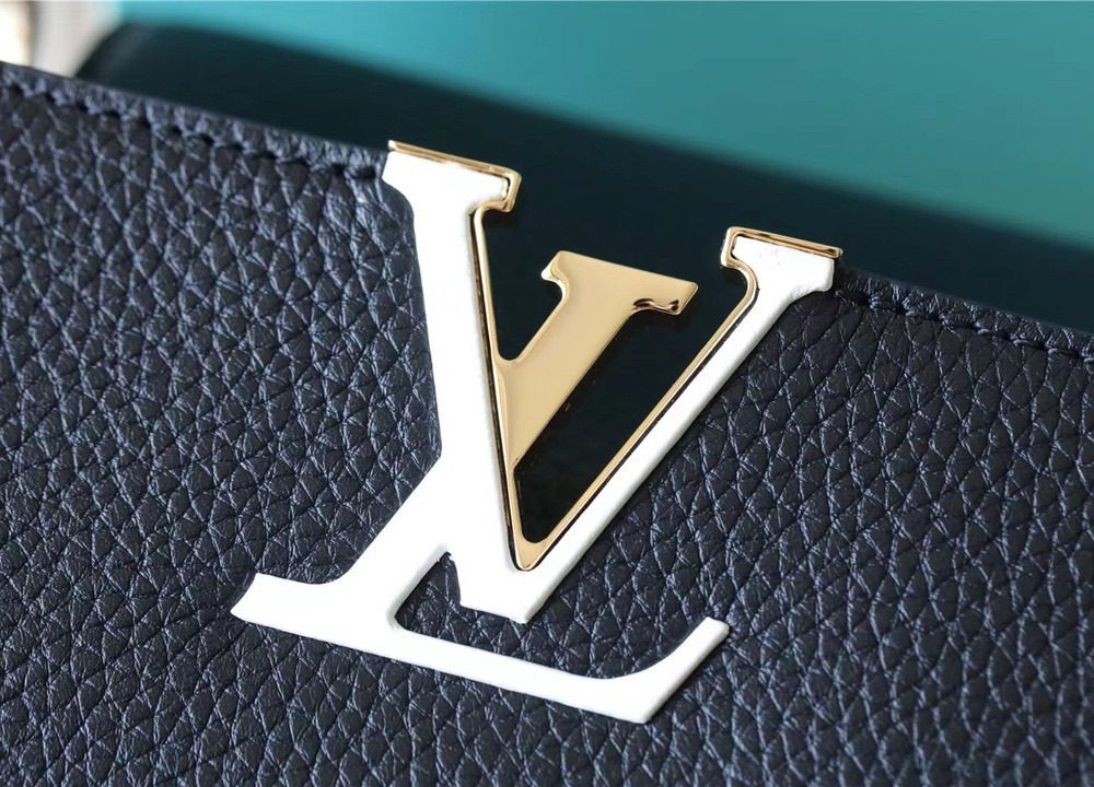 1:1 Replica Louis Vuitton LV Capucines BB Taurillon Black/Blue Luxury Bag For Women - 10.6in/27cm