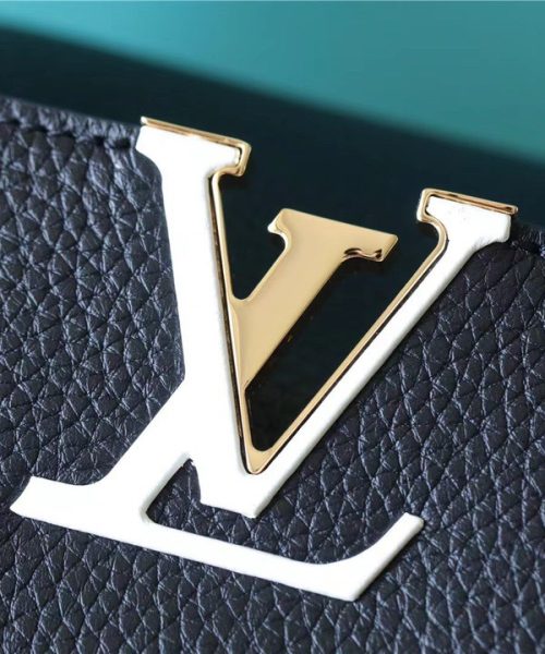 1:1 Replica Louis Vuitton LV Capucines BB Taurillon Black/Blue Luxury Bag For Women - 10.6in/27cm