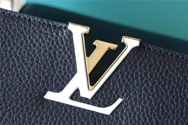 1:1 Replica Louis Vuitton LV Capucines BB Taurillon Black/Blue Luxury Bag For Women - 10.6in/27cm