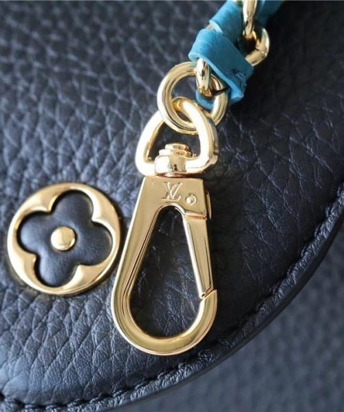 1:1 Replica Louis Vuitton LV Capucines BB Taurillon Black/Blue Luxury Bag For Women - 10.6in/27cm