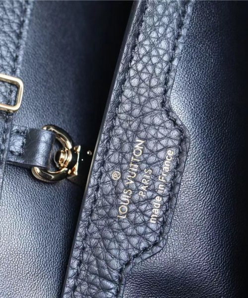 1:1 Replica Louis Vuitton LV Capucines BB Taurillon Black/Blue Luxury Bag For Women - 10.6in/27cm