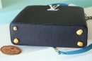 1:1 Replica Louis Vuitton LV Capucines BB Taurillon Black/Blue Luxury Bag For Women - 10.6in/27cm