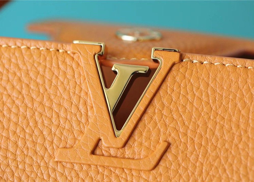 1:1 Replica Louis Vuitton LV Capucines BB Taurillon Jaune Sunbeam For Women - 27cm/10.6in