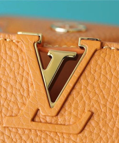 1:1 Replica Louis Vuitton LV Capucines BB Taurillon Jaune Sunbeam For Women - 27cm/10.6in