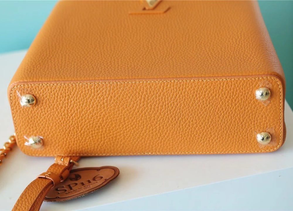 1:1 Replica Louis Vuitton LV Capucines BB Taurillon Jaune Sunbeam For Women - 27cm/10.6in