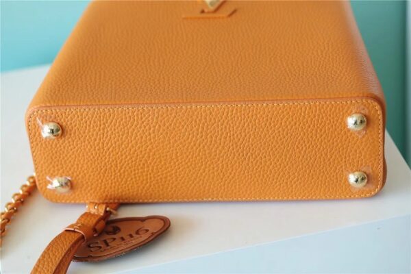 1:1 Replica Louis Vuitton LV Capucines BB Taurillon Jaune Sunbeam For Women - 27cm/10.6in